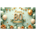 thumbnail image 2 of Decorative Design Happy Birthday Banner Golden Theme 80th Birthday Party Decoration for Birthday Party Event Celebration Milestone Celebration Indoor Decoration, 2 of 8