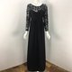 thumbnail image 3 of Vestido de maternidad para mujer, vestido maxi de encaje de manga larga para embarazadas Eccomum Negro/XXL, 3 of 7