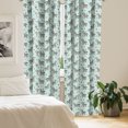 thumbnail image 2 of Ambesonne Zebra Window Curtains, Animal and Tiny Hearts, Each 28" W x 95" L, Seafoam Pale Yellow, 2 of 4
