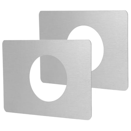 Stainless Steel Door Repair Plate for Home Use Silver 2pcs 0.25in Thick