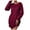Claret, variant on Odeerbi Dresses for Women 2025 Fall Dresses Casual Loose Crew-neck Plush Sweater Long-sleeve Dress Brown