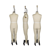 Size 42 Linen Full Body Pro Male Dress Form Mannequin with Arm