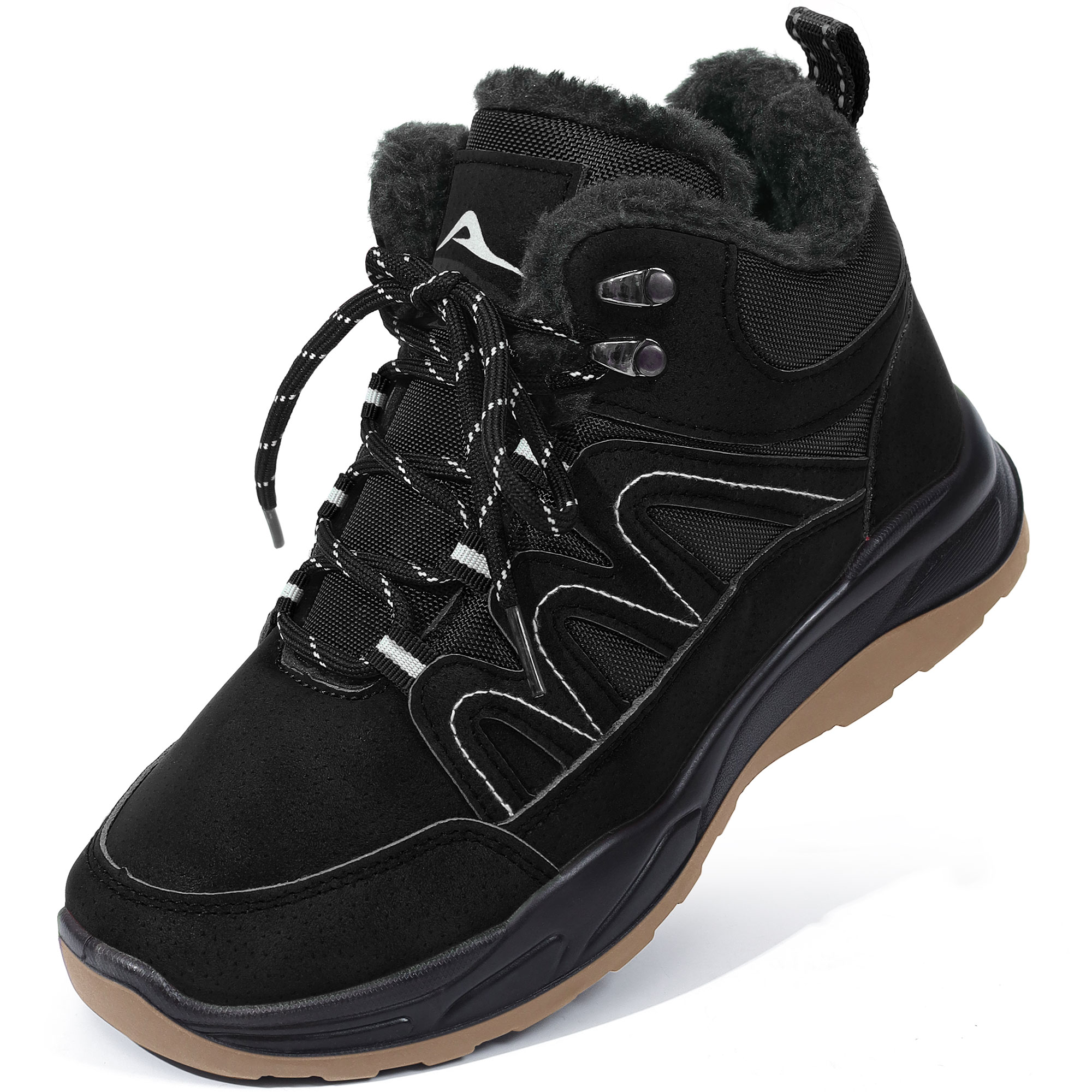 Ecetana Women's Waterproof Snow Boots with Faux Fur Lining