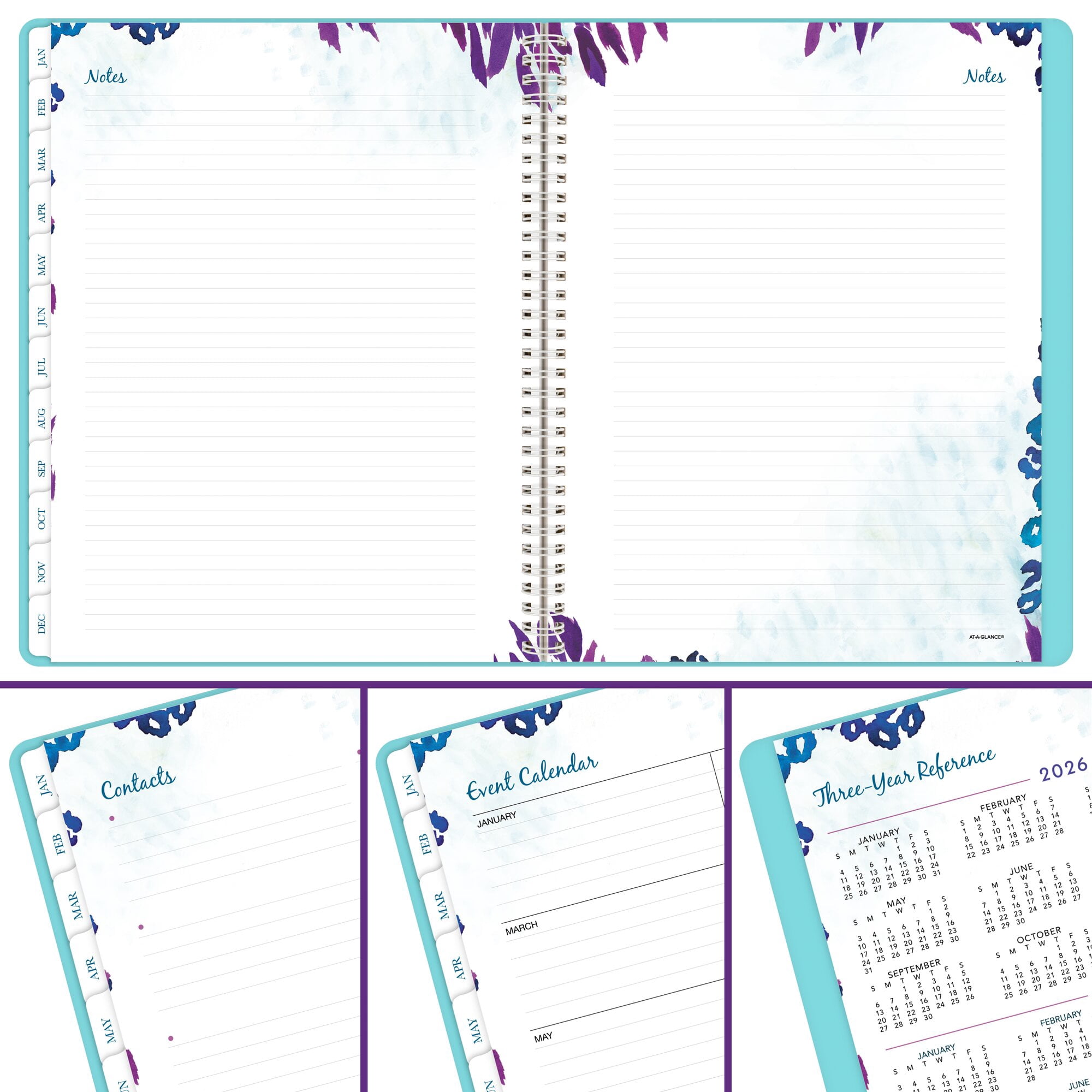 AT-A-GLANCE Wild Washes 2027 Weekly Monthly Appointment Book Planner Teal Large