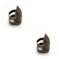 thumbnail image 1 of Advancent Protector de punta de dedo, anillo de dedal, agujas para trabajar a mano, manualidades DIY, accesorios de bordado ajustables para Bronce S 2Conjunto, 1 of 6