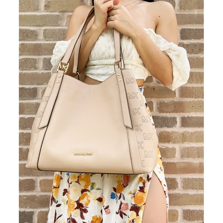 Michael Kors Alto Large Grab Bag Carryall Shoulder Tote Buff