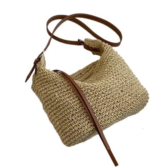 Giaone Practical Straw Crossbody Bags Shoulder Bag Casual Handbag for Everyday Use