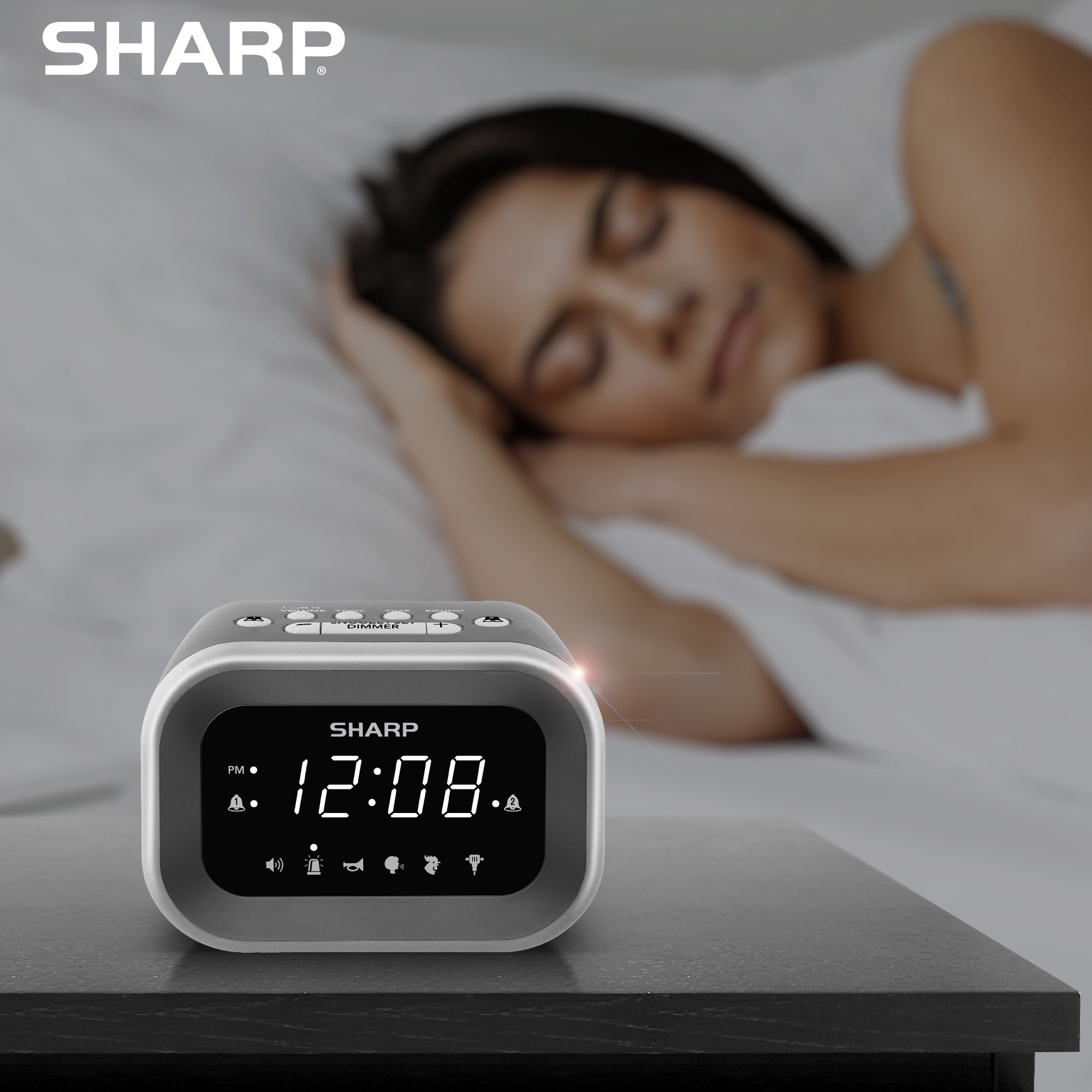 Sharp Big Bang Super Loud Alarm Clock, Digital Self Set