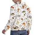 thumbnail image 6 of Pofeuu Mushrooms And Butterflies Print Mens Casual Hooded Collar Drawstring Hoodies Pullover Sweatshirts Casual Long Sleeve Shirts-3X-Large, 6 of 7