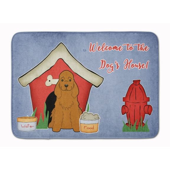 Dog House Collection Cocker Spaniel Red Machine Washable Memory Foam Mat