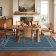 thumbnail image 5 of Nanan 5'x7' Scalloped Jute Area Rug Natural Solid Rug, Farmhouse Washable Rug Non-Slip Indoor Carpet for Living Room Bedroom Home Office, Blue, 5 of 9