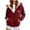 Wine, variant on Lovzfmll Women's Christmas Hoodie, Fashionable Merry Printed Fleece Sweatshirt Jacket Wine, 2XL