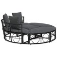 thumbnail image 5 of vidaXL Outdoor Lounge Bed without Canopy Black Poly Rattan, 5 of 5