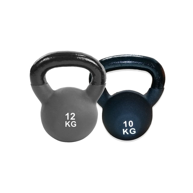 Kit De Mancuernas Rusas De 10 Y 12 Kg Iron Muscle Gris Oscuro