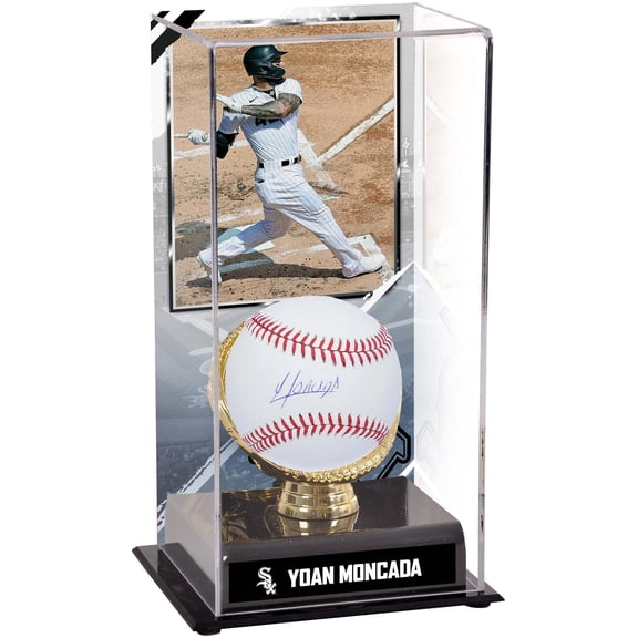 Collectible Yoan Moncada Chicago White Sox Autographed Baseball and Sublimated Baseball Display Case with Image - Fanatics Authentic Certified