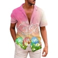 thumbnail image 5 of Camisas hawaianas con dibujos de conejos en 3D de color rosa para hombre y mujer, divertidas camisas de playa con estampado de día de Pascua, ropa para mujer y niño, camisa con botones de huevo de col, 5 of 5