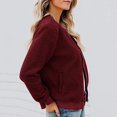 thumbnail image 4 of Pyhlmscde Women's Casual Warm Solid Color Zipper Jacket Coat, Womens Tops, Jackets for Women, Fall Tops for Women 2025, 4 of 5