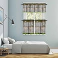 thumbnail image 5 of Retro Brown Door Kitchen Curtains Sets for Windows 36 Inch Length, Rustic Vintage Garden Wooden Door Rod Pocket Window Treatments Tier Curtains and Valances Set for Bedroom/Bathroom, 5 of 8