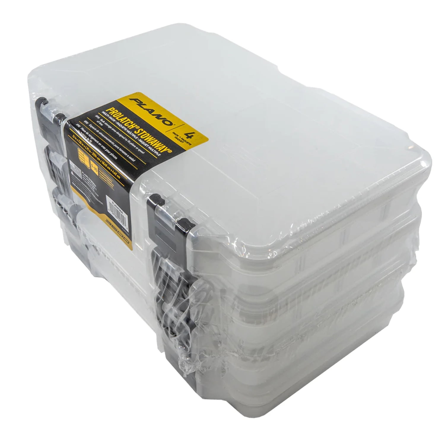 Plano 3650 StowAway® 4-Pack, 3600-size, Utility Boxes, Clear