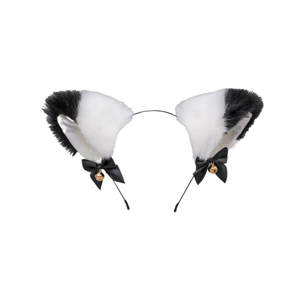 Qarigey Banda para la cabeza de niña con lazo, cascabeles pequeños, diseño de orejas de animales encantadores, suministro a juego, herramienta de Accesorio para el cabello Tipo9 Qarigey AP010458-09B