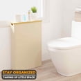 thumbnail image 3 of SpaceAid Extra Large Toilet Paper Storage with Lid, Slim Basket Holder, Beige, 3 of 7