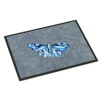 Carolines Treasures 8856JMAT Butterfly on Gray Doormat 24x36 36"L x 24"W multicolor