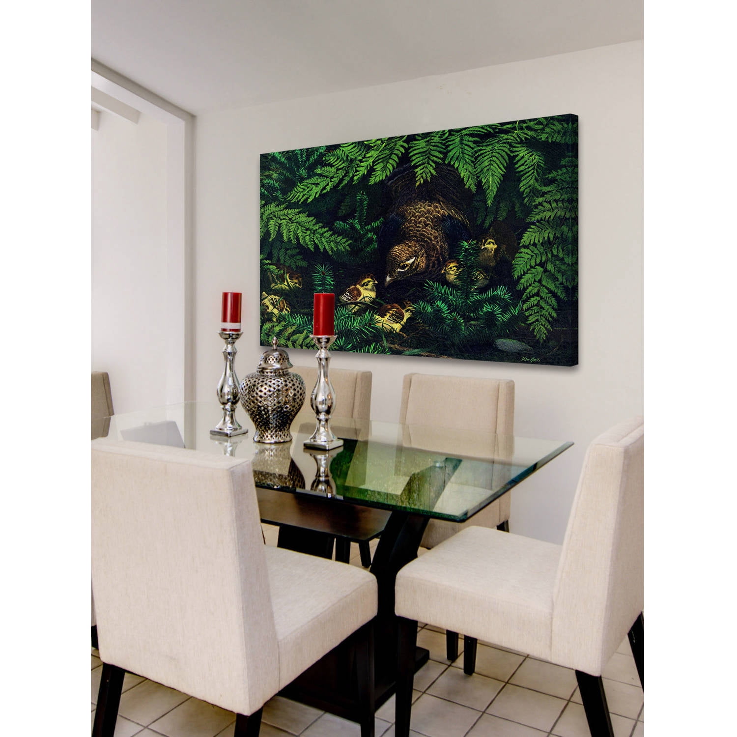 "Hen and Chicks" Painting Print on Wrapped Canvas