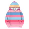 thumbnail image 3 of DGHM Sk8 Chandails en Molleton à Fermeture Éclair pour Enfants Chandail à Capuchon pour Tout-Petits Imprimé Color Block Automne et Hiver Col Rond Manches Longues Poche Sport Décontracté Sweat à Capuche Rose, 3 of 3
