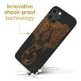 thumbnail image 3 of Case Yard Wooden Case for iPhone-11-Pro-Max Soft TPU Silicone cover Slim Fit Shockproof Wood Protective Phone Cover for Girls Boys Men and Women Supports Wireless Charging Royal Elephant Head Design, 3 of 7