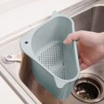 thumbnail image 2 of Triangular Sink Storage Holder Drain Shelf with Suction Cup Kitchen Sink Corner Hanging Basket Shelf Sink Basket for Kitchen Bathroom, 2 of 6