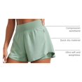 thumbnail image 4 of Shorts CRZ YOGA de Doble Capa con Entrepierna de 3" y Cintura Alta Verde, 4 of 5