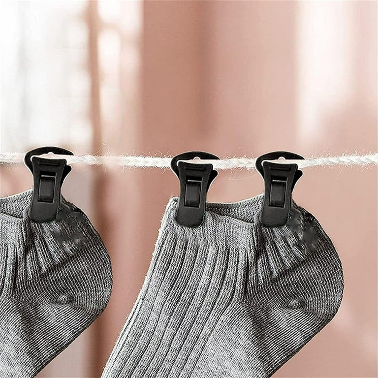 Clothesline Underwear Clip 60pcs Clothesline Sock Clips Sock Organizer for  Laundry Portable Durable Sock Holder 