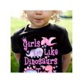 thumbnail image 1 of Camiseta de algodón "A las chicas también les gustan los dinosaurios" | 100 % algodón | Corte holgado informal | Cuello redondo | Manga corta | Camiseta de verano con estampado de dinosaurios y mari, 1 of 5