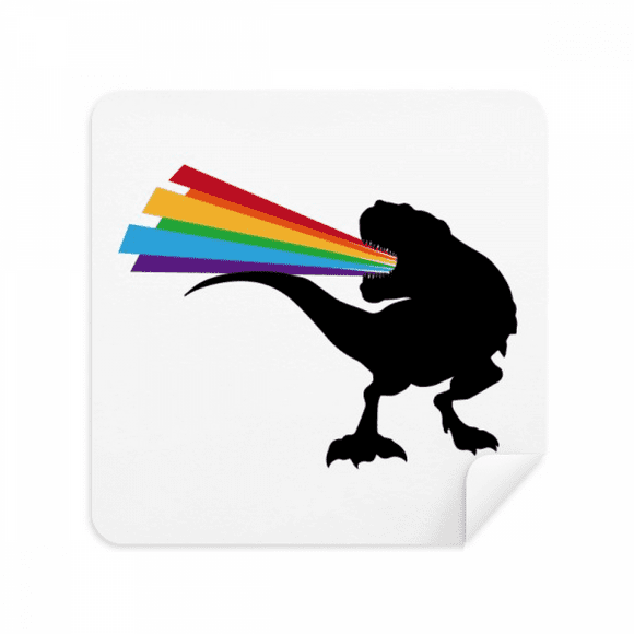 Rainbow Fountain Dinosaur Back Glasses Cloth Screen Cleaner Suede Fabric 2 Pack