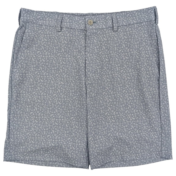 PGA Tour Mens Gray Sailboat Print Golf Shorts 38