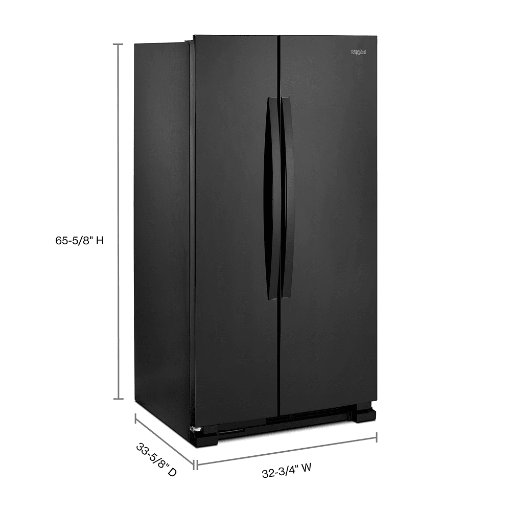Whirlpool WRS312SNHB 22 Cu.Ft. Freestanding Side-by-Side Refrigerator
