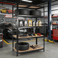 thumbnail image 6 of Jopath 5 Tier Storage Shelving Unit Adjustable Garage Storage Utility Rack Heavy Duty Shelves Organization Multipurpose Shelf for Warehouse Basement Pantry Black 71 "H x 35.5 "W x 15.8" D, 6 of 9