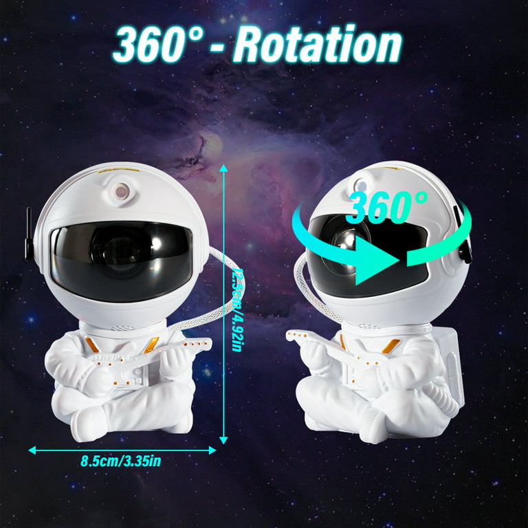 Projecteur Galaxy Astronaute LED - Rotation 360°, 16 Modes