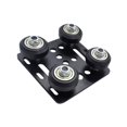 thumbnail image 4 of Placa de pórtico con ranuras, placa de varilla de pórtico con rueda, máquina CNC de impresora 3D ensamblada para perfil de aluminio, accesorios de ruedas negras, 4 of 8