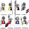thumbnail image 3 of Figuras de soldado de Castillo de batalla Medieval histórico, bloques de construcción, Caballero inglés de la guerra de las rosas, Mini arma, juguetes para niños, 3 of 4
