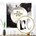 thumbnail image 3 of Designart "Stream Joy Abstract Gold Black White III" Abstract Painting Square Mirror Wall Decor Modern - Large Gold Square Bathroom Mirror - Square Printed Wall Mirror Art, 3 of 5