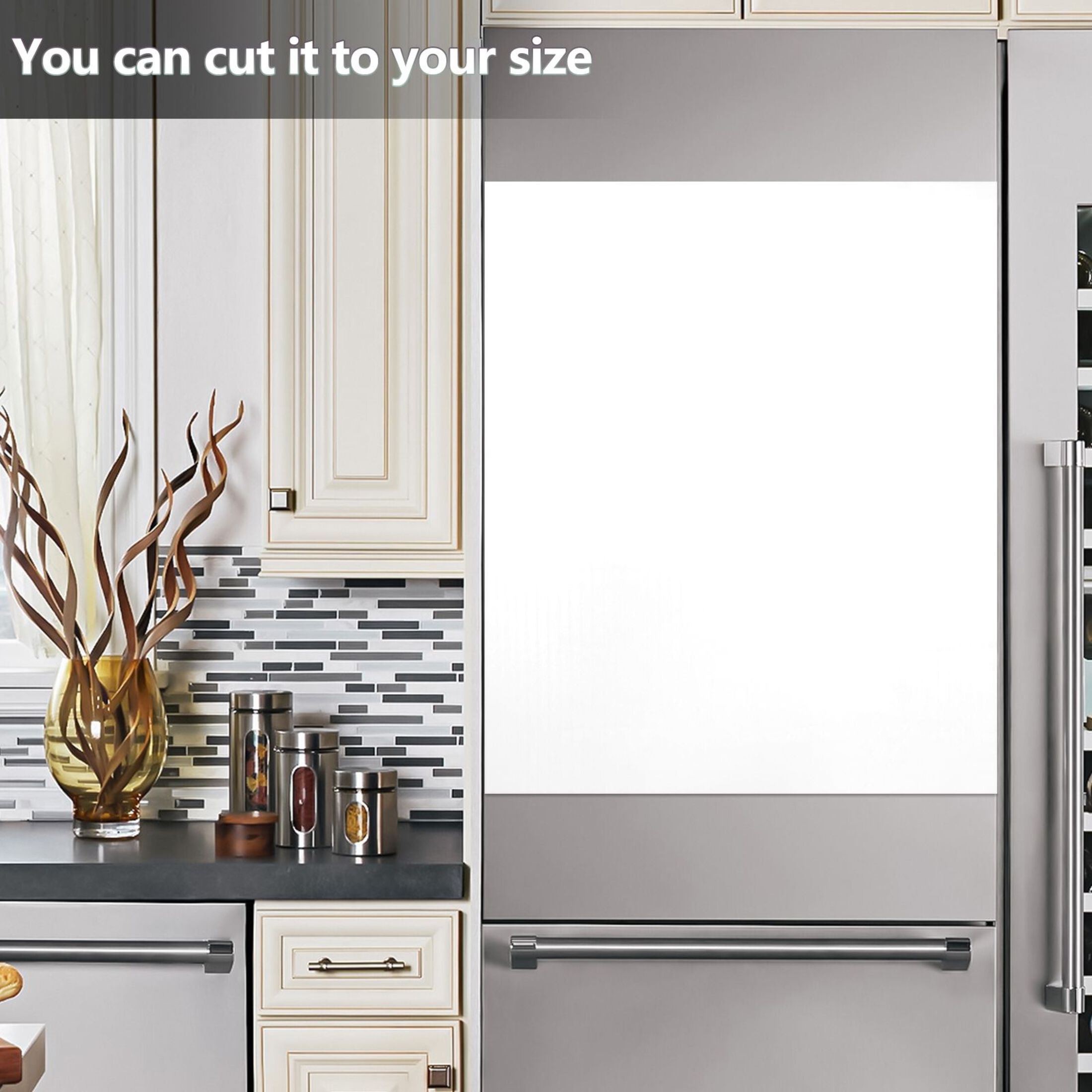 Ryvnso White Dishwasher Magnetic Refrigerator Magnet Cover Kitchen Home Decorative 23"x26"
