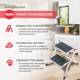 thumbnail image 2 of Hailo MK60 Mini Steel Step Stool with Anti-Slip Stairs & 330 lbs Capacity, White, 2 of 11