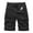01 Black, variant on Weiqiqre Cargo Shorts for Men Casual Shorts Summer Cotton Classic Fit Elastic Waist Shorts with Zipper Pockets