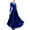Blue, variant on JGGSPWM Women's Velvet Long Sleeve V Neck Maxi Dress Flared Skirt Dresses Black M