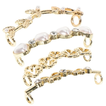 

4 Pcs Shoelace Decorative Buckle Decorative Shoe Clips Engagement Shoe Clips Shoe Decoration Leaf Shoe Clips Women s