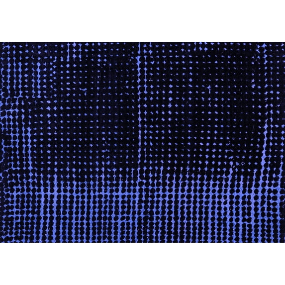 Ahgly Company Indoor Rectangle Oriental Purple Modern Area Rugs, 7' x 9'