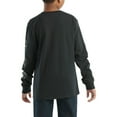 thumbnail image 2 of Carhartt Kid's TK6597 Long-Sleeve Pocket T-Shirt - Boys  M Caviar Black, 2 of 2