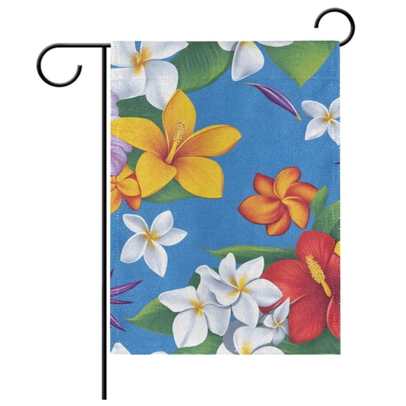 Ryvnso Colorful Jasmine Flowers Pattern Garden Flag 12x18 Inch Double Sided Seasonal Yard Decoration
