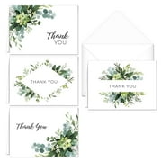 Lush Greenery Thank You Notes / 24 Cards and Envelopes